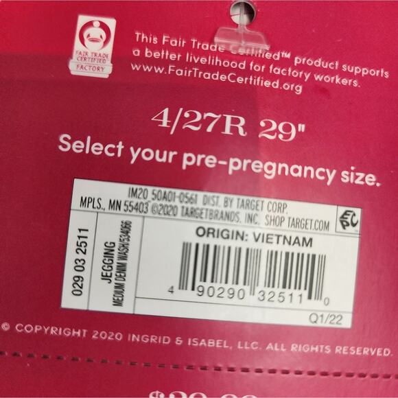 New Isabel Maternity Jeans Skinny Crossover Panel Stretch Jegging Size 4 - Picture 7 of 8